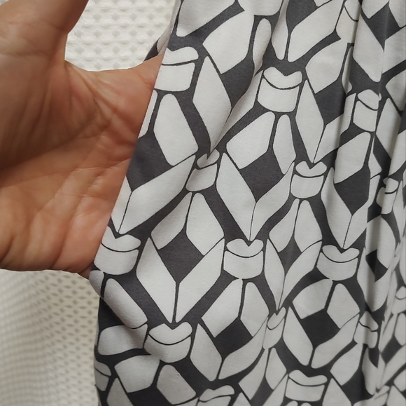 Cotton Formal Dress White/Gray, size 6 - Picture 6 of 7